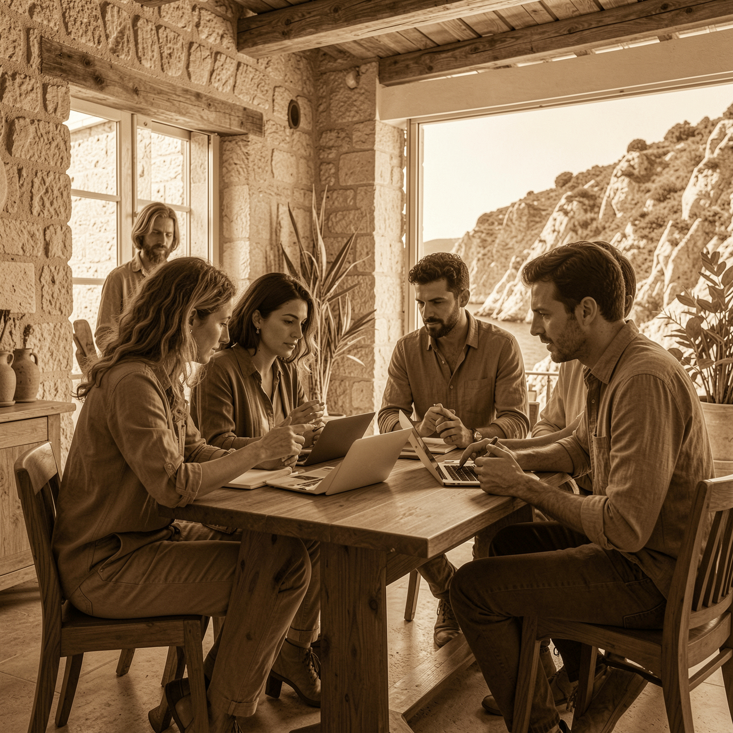 Professionnels collaborant pour améliorer leur organisation, leurs pratiques de travail et leur efficacité collective.